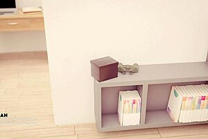 in this cartoon, an athletic milf enjoys pov pleasure