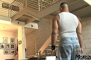 Mofozo.com - House owner deepthroats massive cock with rough anal action