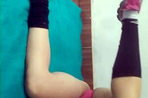 Caught Maid Exercising In The Room