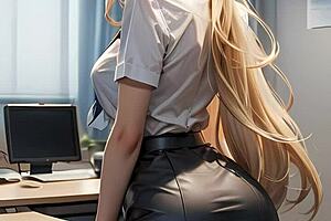 lily summers working in the office for malax project