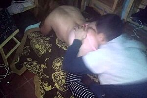 subtly sucking her vagina and fingering in panties