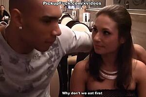 titted brunette got picked up and fucked hard in public outdoor