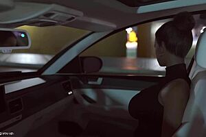 in this cartoon, an athletic milf enjoys pov pleasure