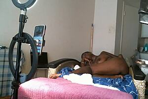 suggestive solo of sexy african american milf naked