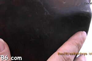 Upside down babe gives sloppy blowjob to her partner