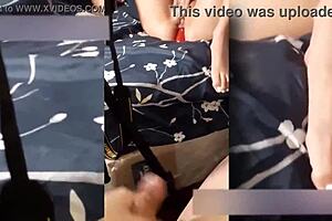 Neighbor watches the 18-year-old student masturbate with a dildo on webcam, leading to his own intense session