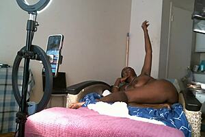 suggestive solo of sexy african american milf naked