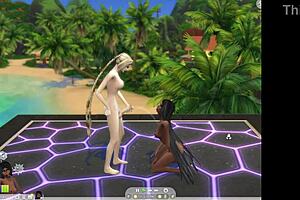 Futanari shemales explore sex and fun in sims 4 3d