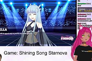 vtuber dives into shining song starnova aki route part 3, petite and kinky