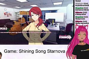 vtuber dives into shining song starnova aki route part 3, petite and kinky