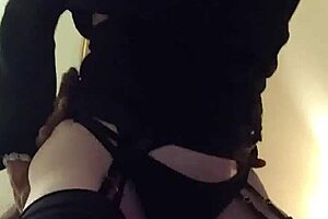 Mature tranny gets fucked by big black cock?