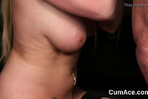 Bombshell Centerfold Gets Facial Cumshot And Swallows Every Drop