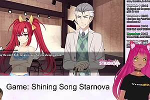 vtuber dives into shining song starnova aki route part 3, petite and kinky