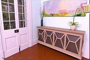 Exploring the chick route in being a dik game with teen 18+ brunette