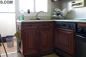 She Was So HORNY and Loves FUCKING in the KITCHEN with BIG COCK Doggy Style Creampie