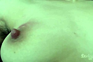 Slut Sucks and Bites Her Small 18+ Tits and Nipples.