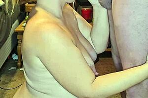 cumshot on pregnant tits, milf blowjob leading to sex