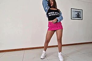 Compilation of sexy latina brunette with big ass dancing in homemade videos