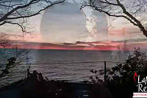 Slut Sucked Strangers Big Dick at Sunset by the Sea and Swallowed Cum