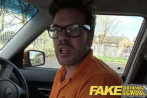 fake driving school loves her big natural young tits pov sex