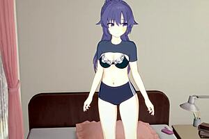 is yuuka from blue archive showing off her thicc thighs in 3d hentai?