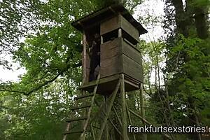 Rough gay orgy with four horny studs outdoors