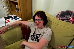 Leeds Nerd Tricked into Group Blowjob and Facial