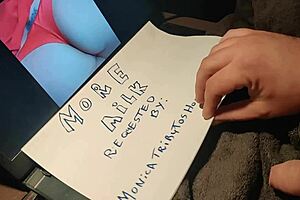 ifoslave requests more milk from monicatributoshomenagens' lactating tits.