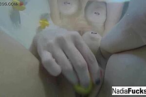 Sexy Nadia Takes A Bath With Rubber Duckies!