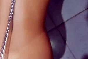 i made my collared bitch serve the guy with her ass, lickin the cum clean