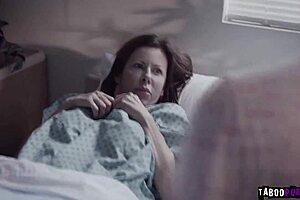 Hey Bobbi, get on your knees and suck this orderly's huge cock right now in the hospital!