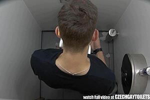 Czech Gay Toilets Voyeur European Masturbation Spying