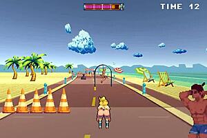 Roller Babe Hentai Game Pornplay Ep 2 Outdoor Bdsm with Muscular Guys