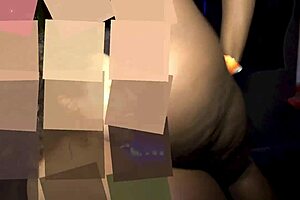 Ebony Pornstar Strips And Dances At Night Club Party