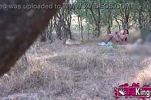 Sofia Santana Redhead Gets Caught And Drilled Roughly By Stranger Outdoors.