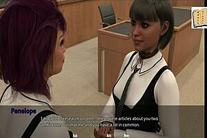 Shauna relaxes in college with blonde teacher and ass in 3d hentai