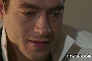 Handcuffed Housewife with Big Tits Performs Oral in Lingerie