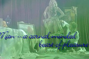 Body Painted Blonde Nicole Sheridan Sucks Artist Off!