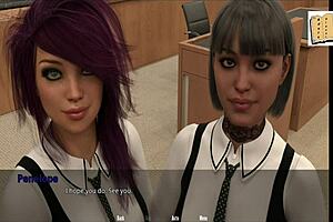 Shauna relaxes in college with blonde teacher and ass in 3d hentai