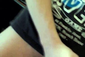 Cumming on Girlfriend's Stockings with Friend