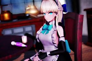 Intense blowjob and creampie in anime