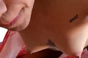 Latina teen gives blowjob and gets cum on ass