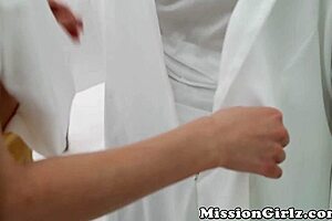 three blondes wild in lesbian threesome