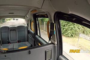 Popular adult actress rides the famous taxi 😏