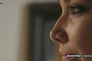 Handcuffed Housewife with Big Tits Performs Oral in Lingerie