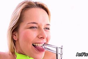 these feisty lesbian bombshells are fist fucking each other's soft pussies and butt holes