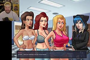 Teacher bathes with big cock in shower, masturbating to cumshot