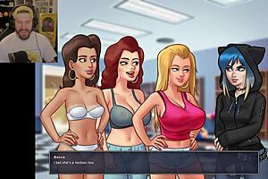 Teacher bathes with big cock in shower, masturbating to cumshot