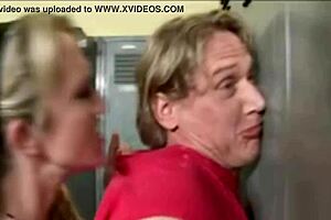 hey, fully clothed lesbians handcuff and handjob a guy