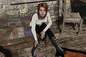 redhead and blonde play knights tale with small tits involved